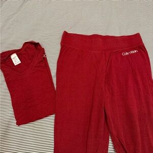 Calvin Klein Deep Red Lounge Set